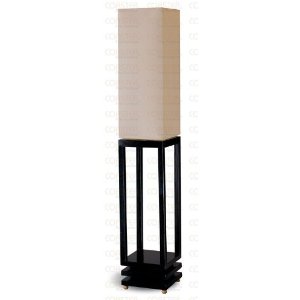 Black Modern Wood Base Designer Wooden Floor Lamp 